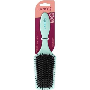 Imagem de Escova de Cabelo Quadrada Deluxe Lanossi  Desembaraço Rápido, Redução 
