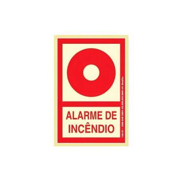 Imagem de Placa Alarme De Incêndio 13,5 x 20 Cm - Sinalize