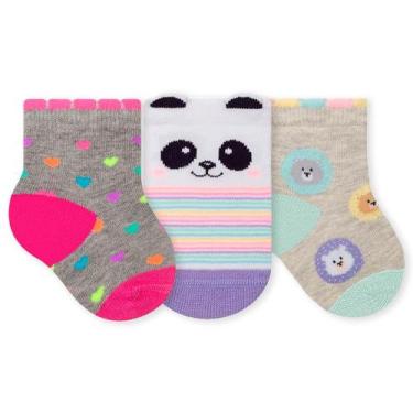 Imagem de Meia Bebê Menina 3 Peças Recém Nascido Estampada - Selene