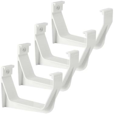 Imagem de Suporte para calha RUBII 5" à prova de intempéries em ABS branco, 4 pe