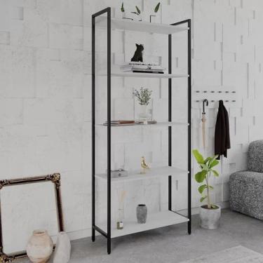 Imagem de Estante de Livros Industrial Aço 80CMX187CM Multiuso 5 Prateleiras Act