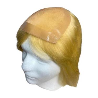 Imagem de Aplique de franja cabelo humano para TicTac 14x11 - Loiro - LS Prótese