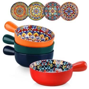 Imagem de Conjunto de 4 tigelas para sopa vancasso de cerâmica, 680 ml, próprias
