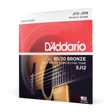 Imagem de Encordoamento Violão Aço EJ12 Bronze 13-56 Tensão Média D'Addario
