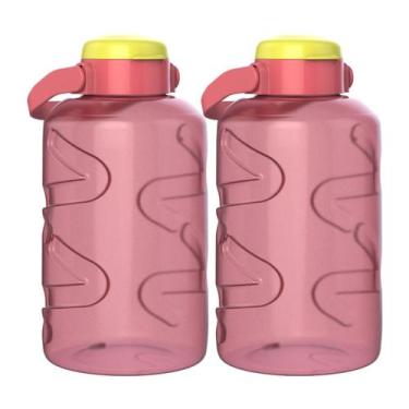 Imagem de Kit 2 Garrafas De Água 2lts Squeeze Com Alça Suporte Celular - - Panam