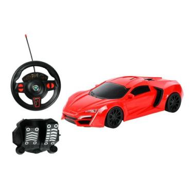 Imagem de Carro Controle Remoto Volante e Pedal Play&Fun Vermelho