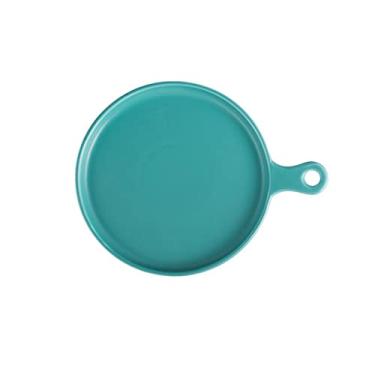 Imagem de GUIPAIHAI Prato de louça de cerâmica criativo para assar, prato de jantar doméstico com alça única (cor verde)