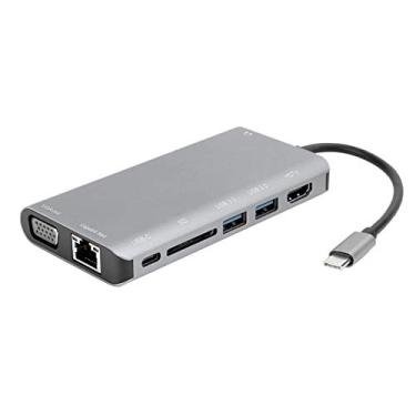 Imagem de Docking Station Tipo C de alta velocidade, hub alimentado por USB HDMI para VGA