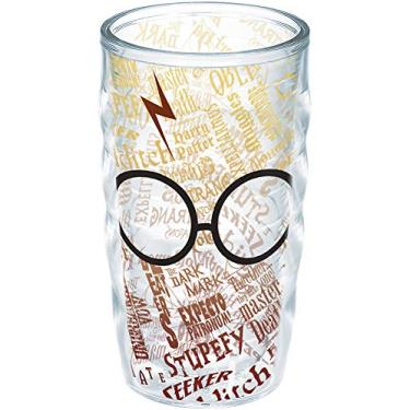 Imagem de Tervis Copos Harry Potter e cicatriz feitos nos EUA Copo isolado de parede dupla, 283 g ondulado - sem tampa, transparente