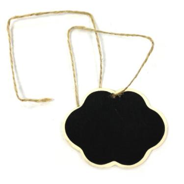 Imagem de Wrapables Mini quadro-negro de dois lados para casamento, etiquetas de presente, lembrancinhas de festa, etiquetas de etiquetagem de armazenamento (conjunto de 6) - nuvem