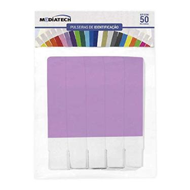 Imagem de Pulseira para controle de acesso lilás 50 pçs
