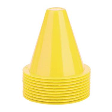 Imagem de OUKENS Cones de marcador de treinamento, 10 peças mini cones esportivos de 7,6 cm para treinamento de futebol, equipamento esportivo, barreiras de patinação, acessório de suporte de marcador de