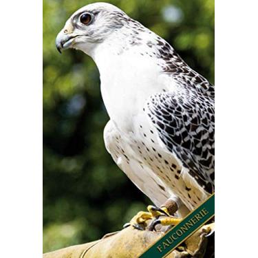 Imagem de Fauconnerie: Faucon gerfaut sur gant de fauconnier. Format A5, 120 pages, doublé gris discret. Entrées quotidiennes, notes et journal, carnet de notes ... les amis de la nature et les oiseaux.