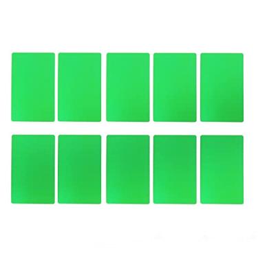 Imagem de 50 CracháS de Identificação PortáTeis à Prova D'áGua CracháS de AlumíNio Resistentes Ao Desgaste para FuncionáRios (Verde)