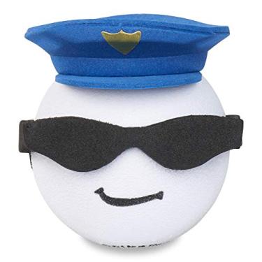 Imagem de Coolballs Hero Series - Cool Cop Police Policial Cabeça Carro Antena Topper/Antena Ball/Auto Mirror Dangler/Desktop Spring Stand Bobble Buddy (Adequado Estilo Gordo Grosso) (Acessório Carro)