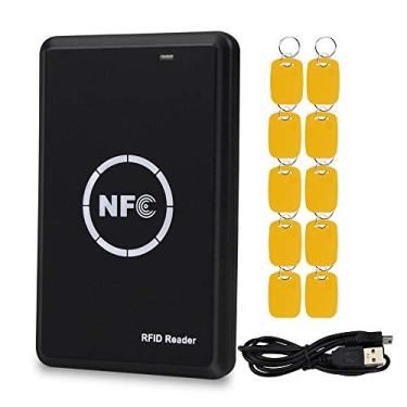 Imagem de Libo RFID NFC Duplicador ID/IC leitor de cartão gravador criptografado decodificador USB Copiadora com 125 KHz/13,56 MHz chave gravável de dupla frequência