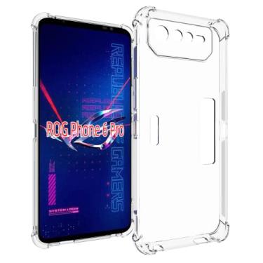 Imagem de USTIYA Capa para ASUS ROG Phone 6 Pro Clear TPU Quatro Cantos Capa Protetora Transparente Macia Funda
