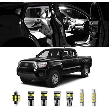 Imagem de Kit de luzes interiores de LED Tacoma para Toyota Tacoma 2005 – 2015 Ultra Bright Interior lâmpadas LED de substituição de mapa, cúpula, placa de licença e espelho Vanity