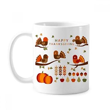 Imagem de Caneca de cerâmica com estampa de desenho animado para o Dia de Ação de Graças