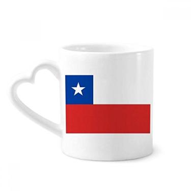 Imagem de Caneca nacional do Chile América do Sul país caneca café cerâmica copo de coração de vidro