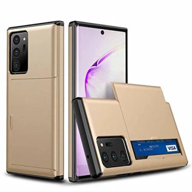 Imagem de Para Samsung S20 Case Carteira com Suporte de Cartão Shell Para Galaxy S20 Plus Ultra Heavy Duty Anti Scratch Capa Dupla Camada, Dourada, Para S10 5G