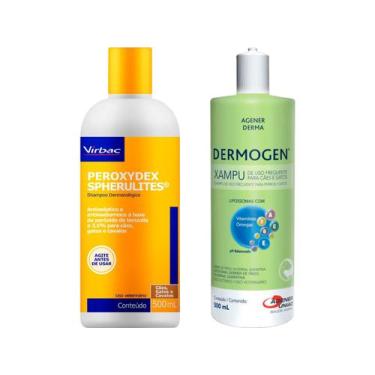 Imagem de Shampoo Peroxydex Spherulites 500ml + Shampoo Dermogen 500ml - Virbac
