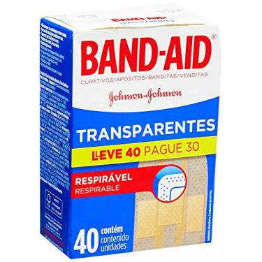 Imagem de Band- Aid Curativos Adesivos, Transparente, 40 Unidades