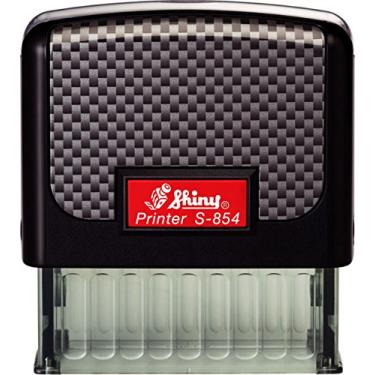 Imagem de Shiny Carimbos de tinta automotiva personalizados Core Line 5 ou 6 linhas - Impressora SHINY S-854