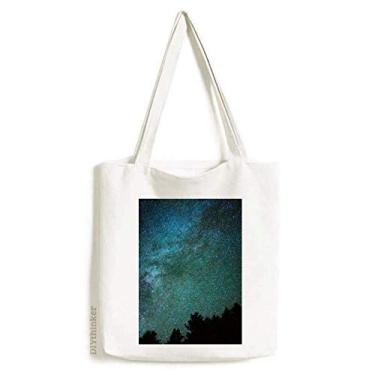 Imagem de Galaxy Dark Stars Clouds Art Deco Gift Fashion Tote Canvas Bag Shopping Satchel Casual Bolsa