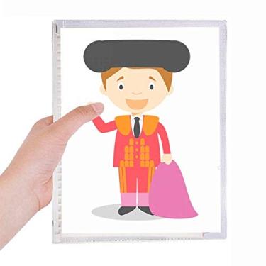 Imagem de Caderno de desenho Torero roxo vermelho com folhas soltas diário recarregável