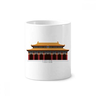 Imagem de China Arquitetura Tian'anmen padrão escova de dentes suporte caneca cerâmica suporte lápis copo