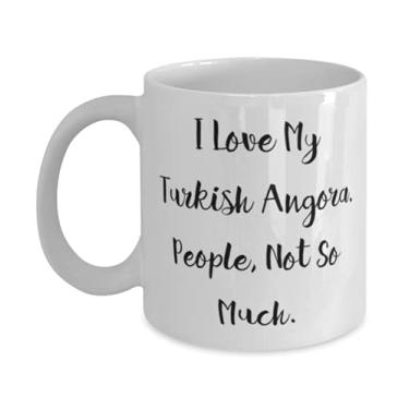Imagem de I Love My Turkish Angora. People, Not So Much. Caneca de 325 ml, copo de gato angorá turco, piada para gato turco angorá