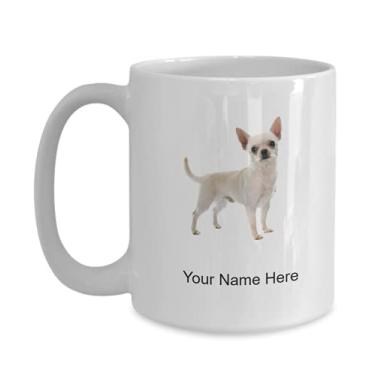 Imagem de Caneca personalizada Chihuahua – Caneca de café para amantes de Chihuahua Idea crianças meninos meninas Amor – Caneca de café de 425 g
