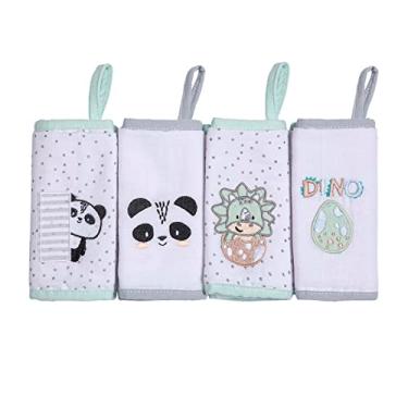 Imagem de Papi Textil Paninho De Boca Soft Papi Friends C/Prendedor De Chupeta 38Cm X 36Cm Contem 04 Un