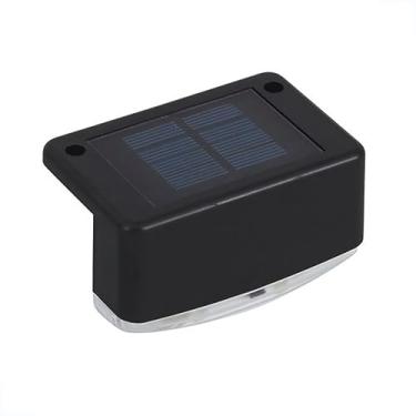 Imagem de Luminária Luz Solar 1w Sem fio Branco Quente Externa Automática Arandela Muro Parede Jardim Estacionamento Acende Noite