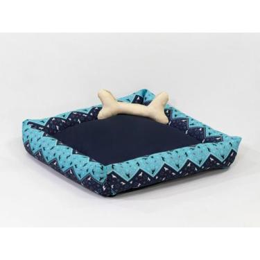 Cama Quadrada Para Cachorro Ou Gato Luppet Rosa Xadrez GG