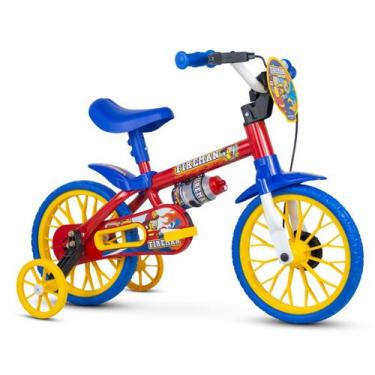 Imagem de Bicicleta Infantil Aro 12 Fireman - Com Rodinhas E Garrafinha - Nathor