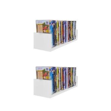 Imagem de Pabimi Prateleira Branco Kit 2 para DVD, CD, Livros e Itens de Mostruário