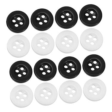 Imagem de Operitacx 6 prendedor roupas faça você mesmo botões roupas botões resina decoração vintage botões redondos resina boneca preta pressão resina roupas volta