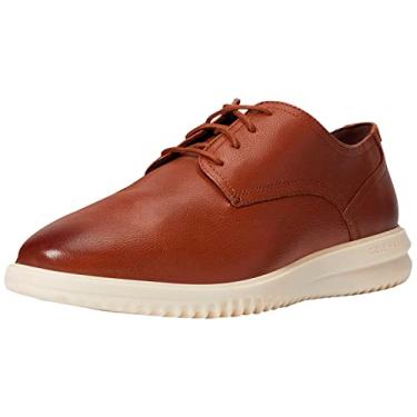 Imagem de Cole Haan Sapato Oxford masculino Grand+ bico liso, couro bronzeado britânico/marfim, 42, Couro bronze britânico/marfim, 42