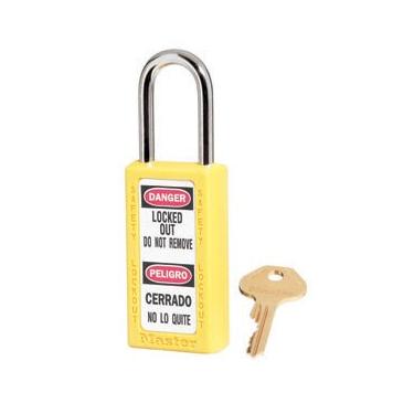 Imagem de Master Lock amarelo #411 3" cadeado de trava de segurança de alta segurança. (6 cada)