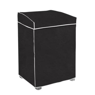 Imagem de "Capa Para Maquina De Lavar Brastemp Eletrolux Consul 07Kg 08Kg 09Kg 10Kg 11Kg12Kg 13Kg 14Kg 15Kg 16Kg 17Kg Impermeável Forrada Com Elástico Traseiro Proteção UV Material Super Resistente " (Preto, G)