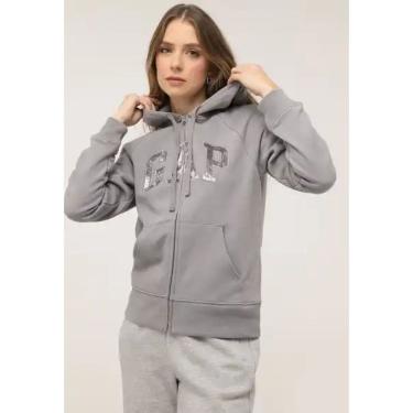 Imagem de Blusa De Moletom Gap Reta Logo Cinza