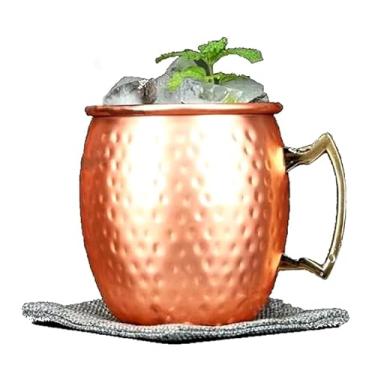 Imagem de Caneca De Cobre Puro 500 Ml Sem Verniz Para Ayurveda