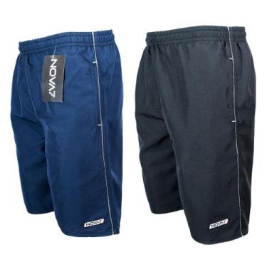 Imagem de Kit 2 Short Bermuda Tactel Tamanho Especial Elástico Cordão Extra Plus