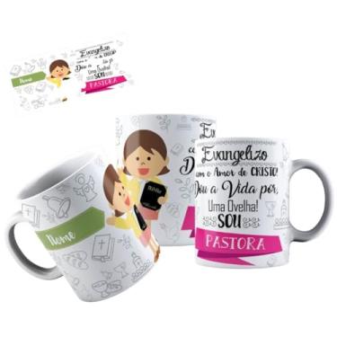 Imagem de Canecas de Porcelana Branca Personalizadas Coleção Profissões (Pastora)