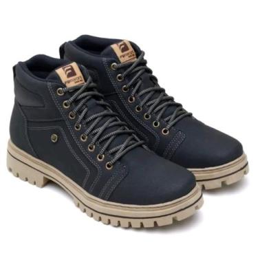 Imagem de Bota Coturno Tratorado Masculino Preto e Marrom - Ferraroni, Preto, 40