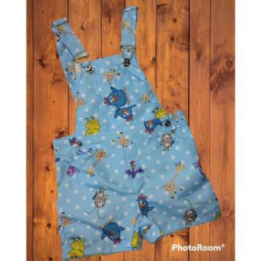 Imagem de Jardineira Menino Infantil Temático Galinha Pintadinha Azul - aurea, P