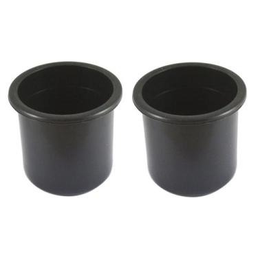 Imagem de Porta Copos De Embutir Barcos Lanchas Veleiros Preto Kit 2 - Noster