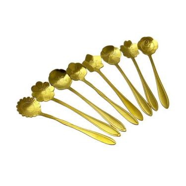 Imagem de Conjunto Colheres de Cha Dourado 8 pecas Fineza